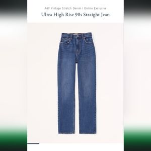 Abercrombie & Fitch The 90s Straight Ultra High Rise Jean